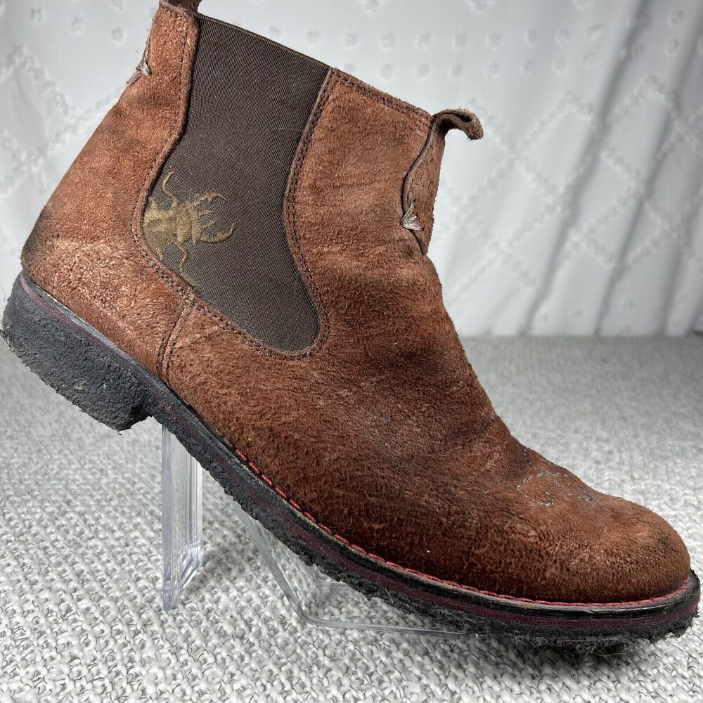 Fly London Men’s Brown Leather Boots Size 12 Euro 45